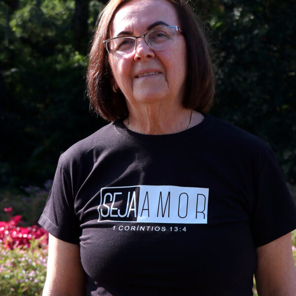 Camiseta algodão Pima "Seja Amor" — preto — principal